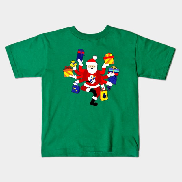 Dancing Shiva Claus Kids T-Shirt by XOOXOO